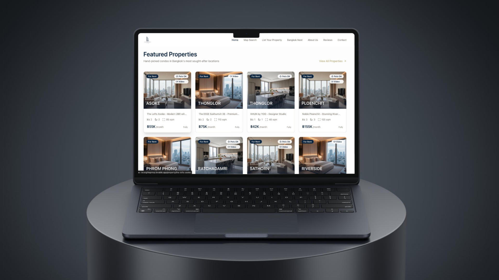 Bangkok Nest — featured properties grid